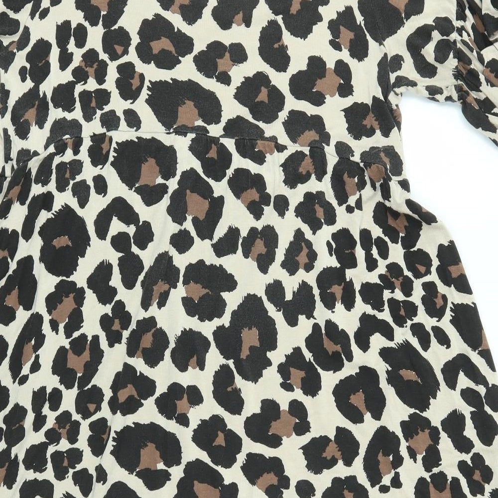 Boohoo Womens Multicoloured Animal Print  A-Line  Size 14