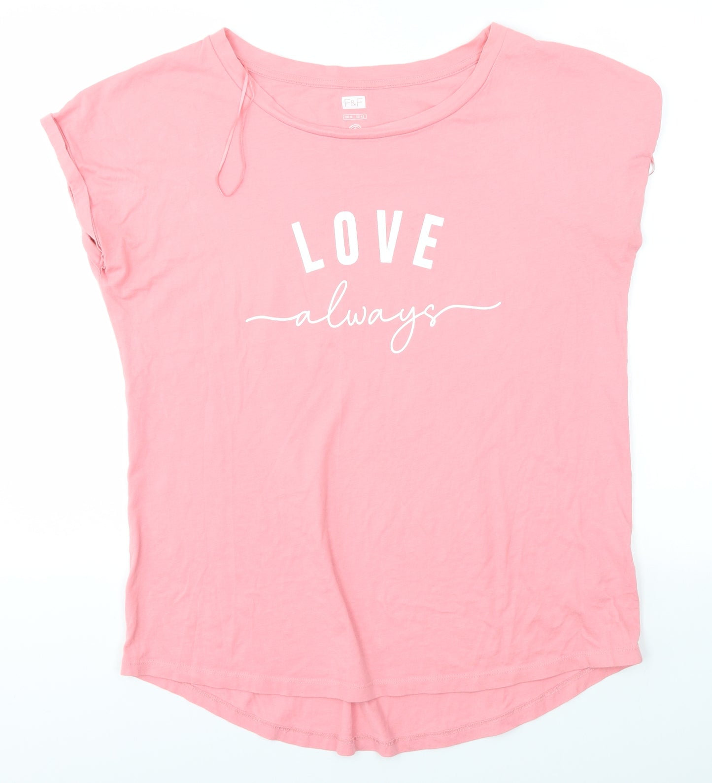 F&F Womens Pink   Basic T-Shirt Size 14