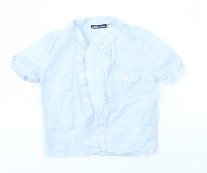 Original Marines Baby Blue Basic Button-Up Size 12 Months
