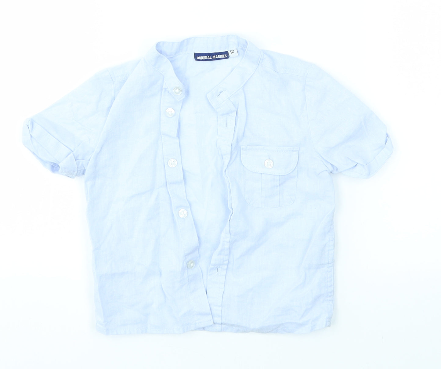 Original Marines Baby Blue   Basic Button-Up Size 12 Months