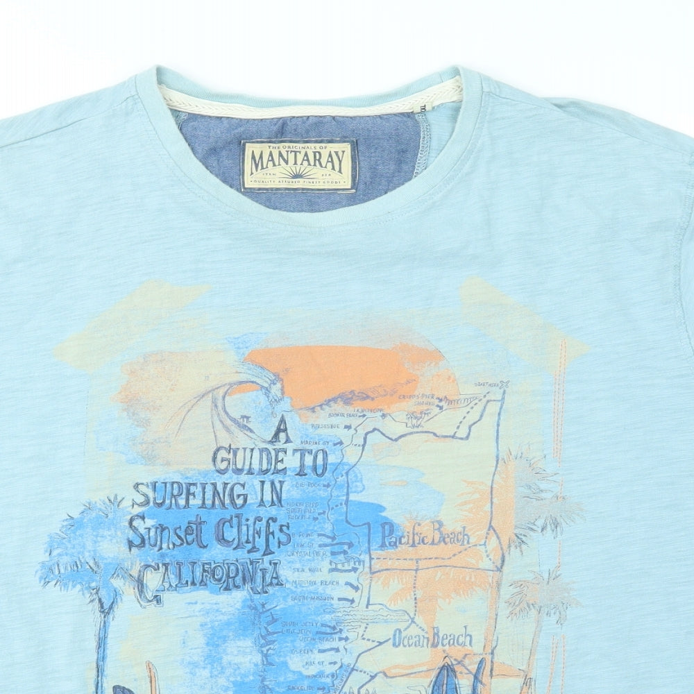 MANTARAY Mens Blue    T-Shirt Size 2XL