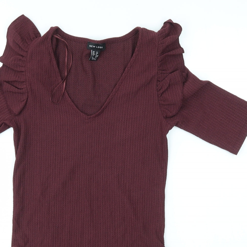 New Look Womens Purple   Bodysuit One-Piece Size 12