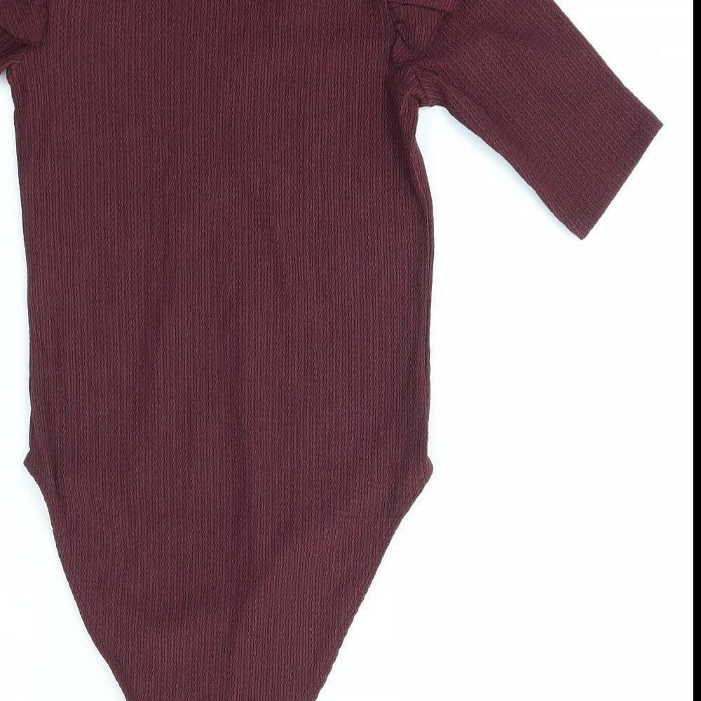 New Look Womens Purple   Bodysuit One-Piece Size 12