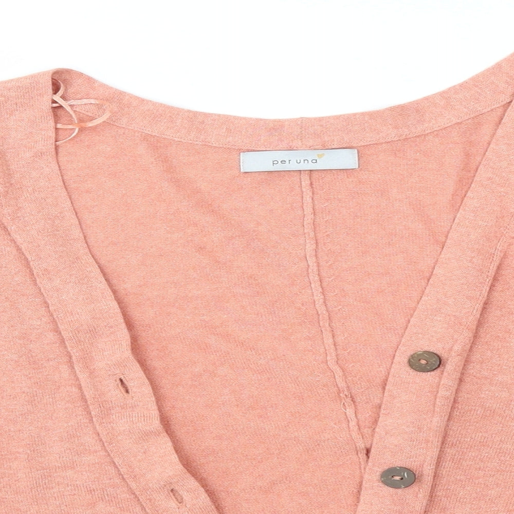 Per Una Womens Pink   Cardigan Jumper Size L