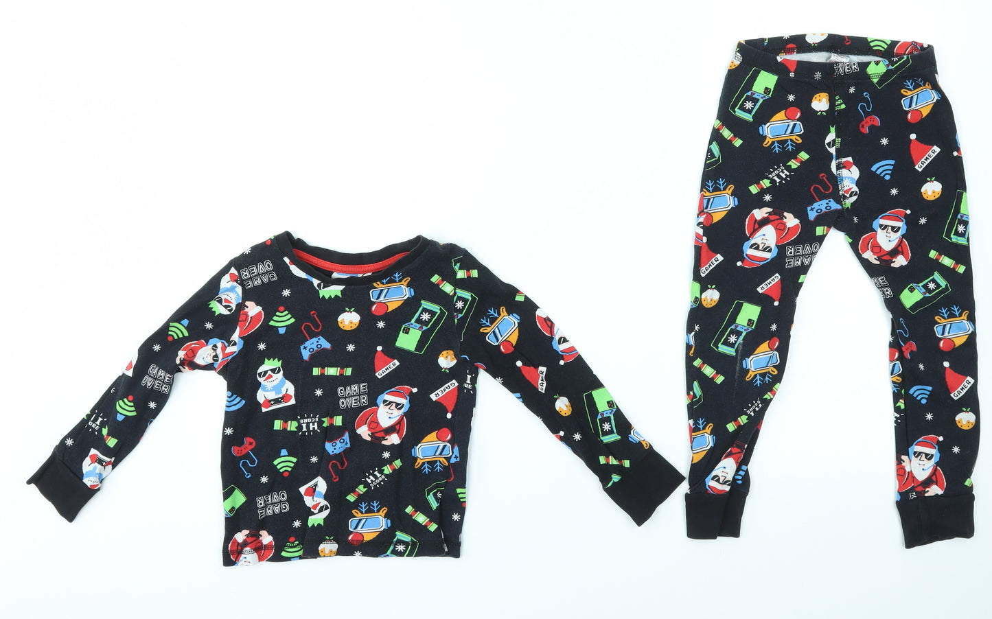 George Boys Multicoloured Solid   Pyjama Set Size 4-5 Years  - festive christmas