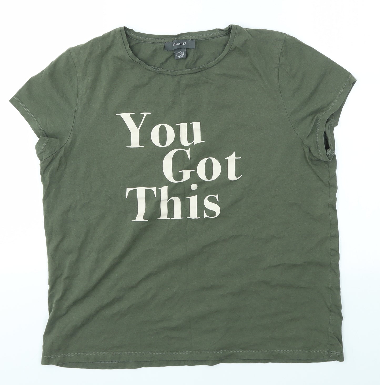 Primark Womens Green   Basic T-Shirt Size S
