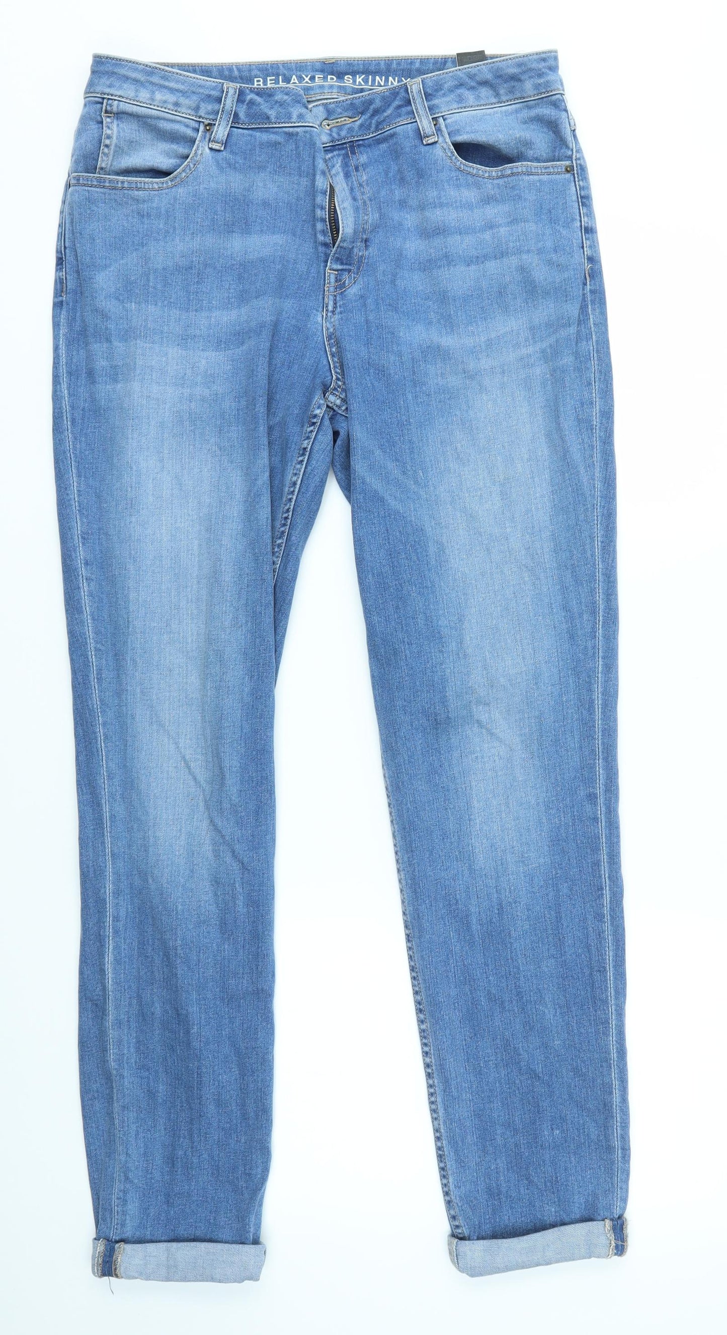 M&S Womens Blue   Skinny Jeans Size 12 L30 in