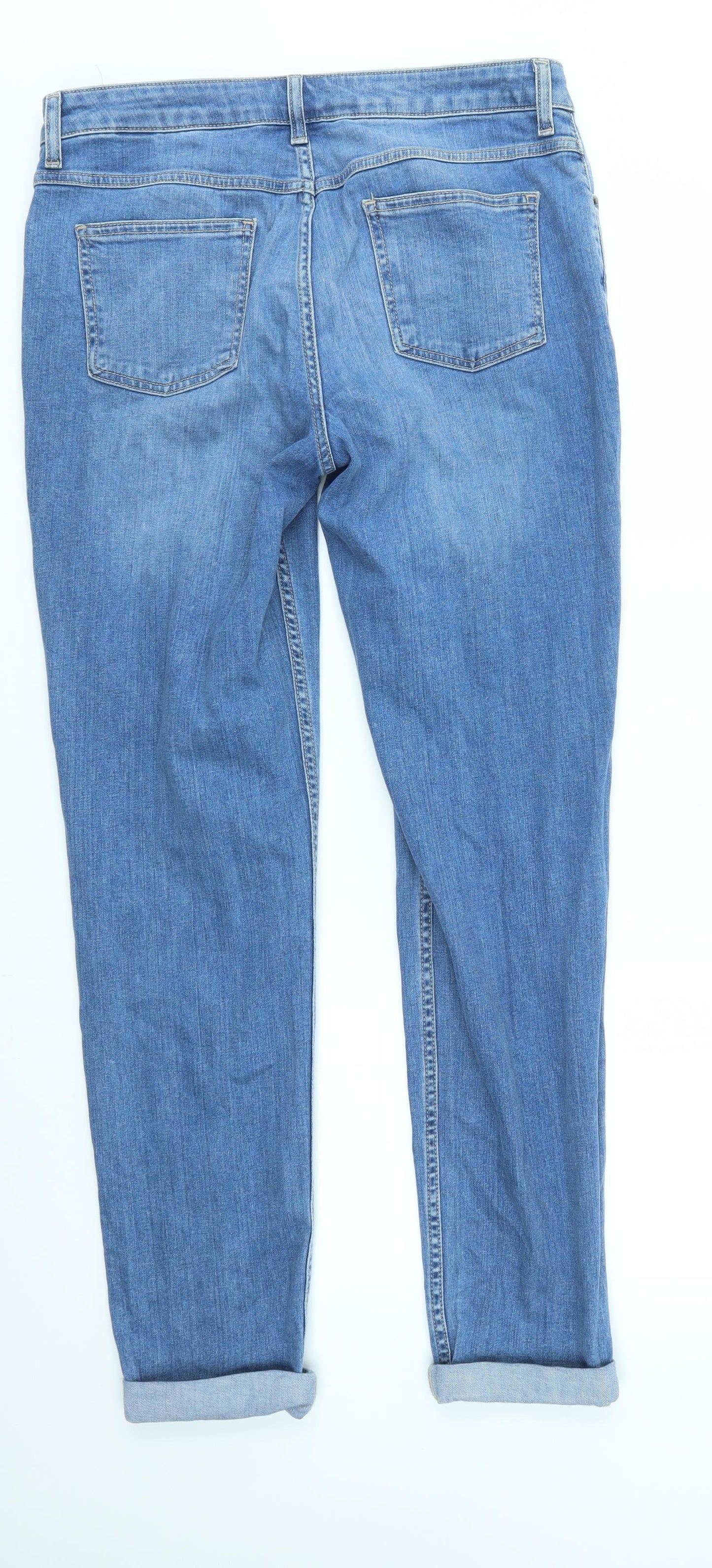 M&S Womens Blue   Skinny Jeans Size 12 L30 in
