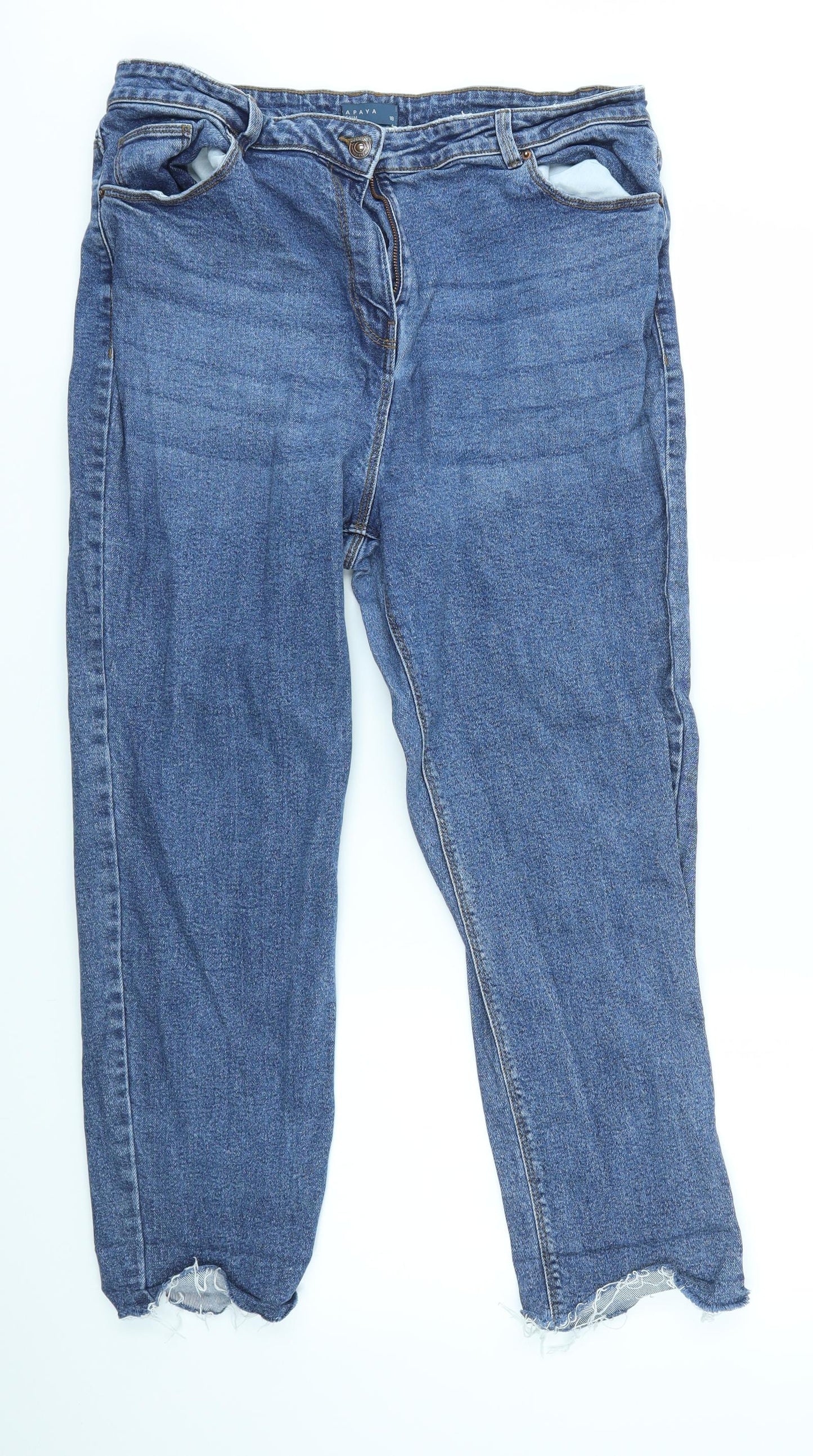 Matalan Womens Blue   Straight Jeans Size 18 L24 in