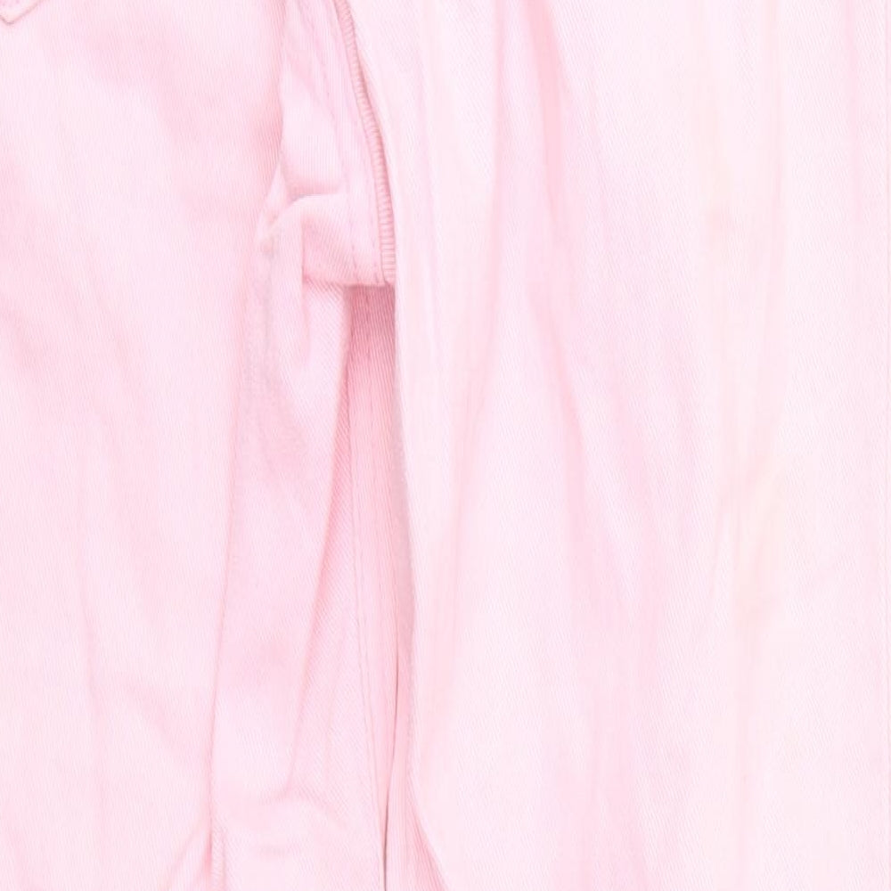 Boohoo Womens Pink   Straight Jeans Size 10 L26 in