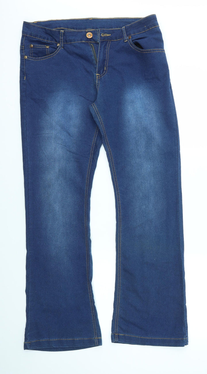 Grabal Alok Womens Blue   Bootcut Jeans Size 14 L30 in