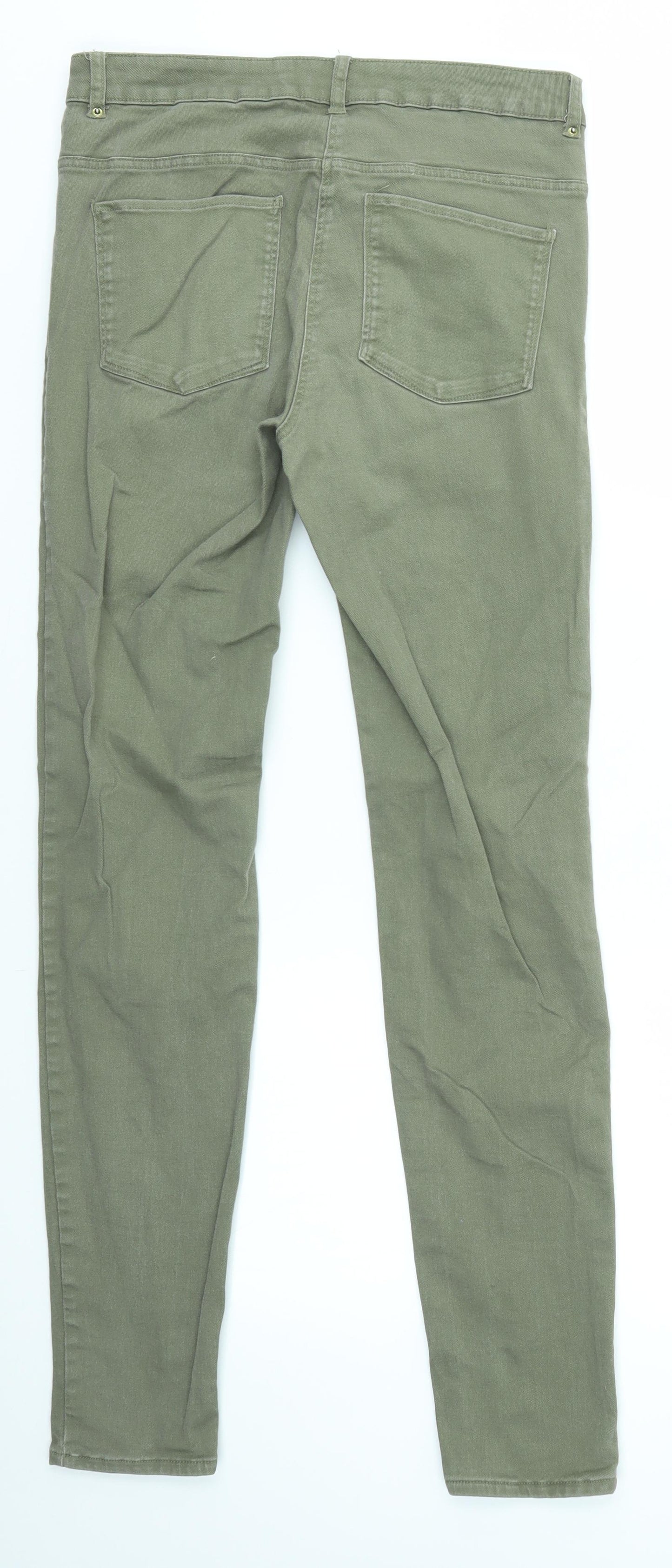 H&M Womens Green   Skinny Jeans Size 8 L29 in