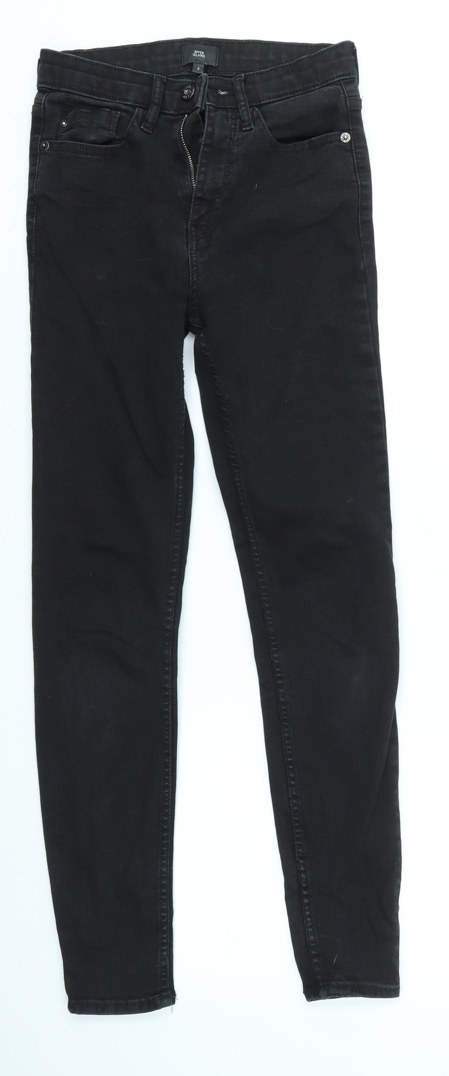 River Island Womens Grey   Skinny Jeans Size 8 L26 in