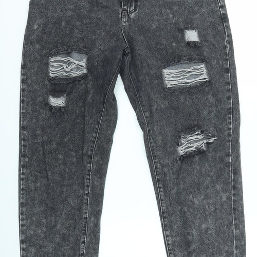 SheIn Womens Grey   Straight Jeans Size L L28 in