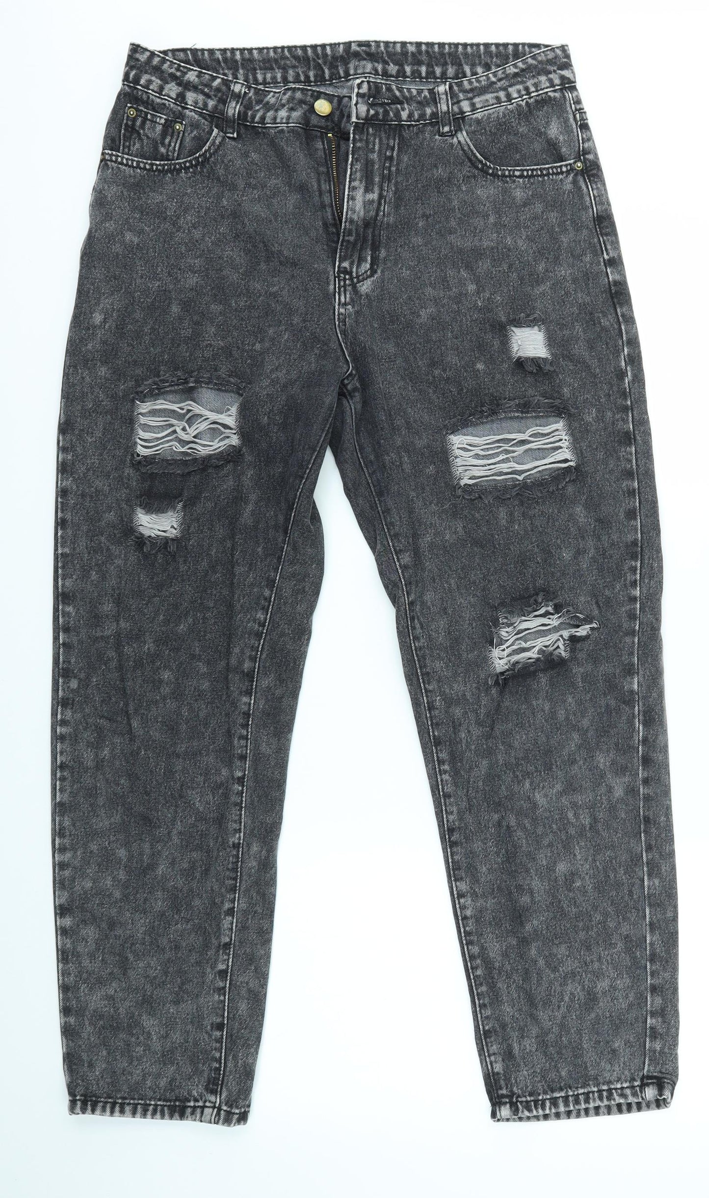 SheIn Womens Grey   Straight Jeans Size L L28 in