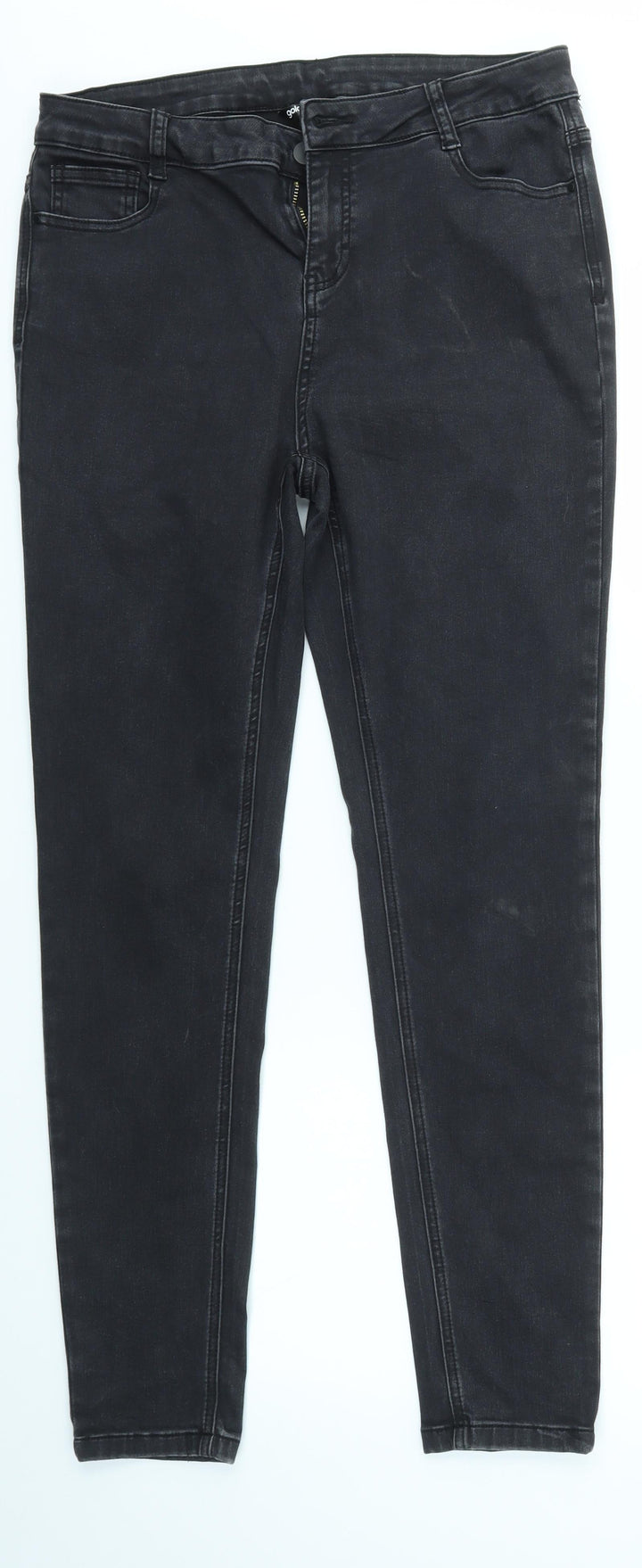 Golddigga Womens Grey Skinny Jeans Size 16 L28 in