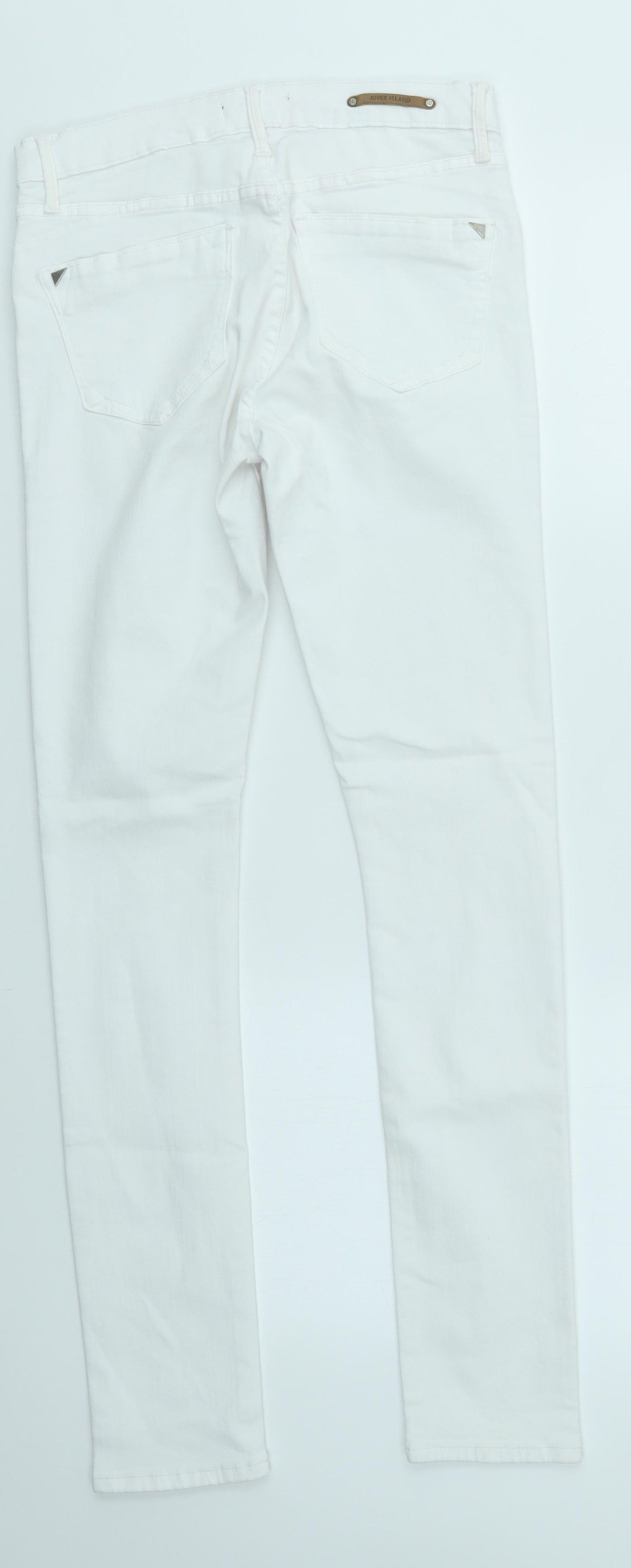 River Island Womens White   Skinny Jeans Size 12 L28 in
