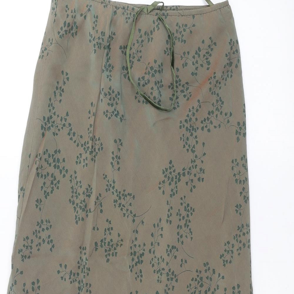 Preworn Womens Green   A-Line Skirt Size 12