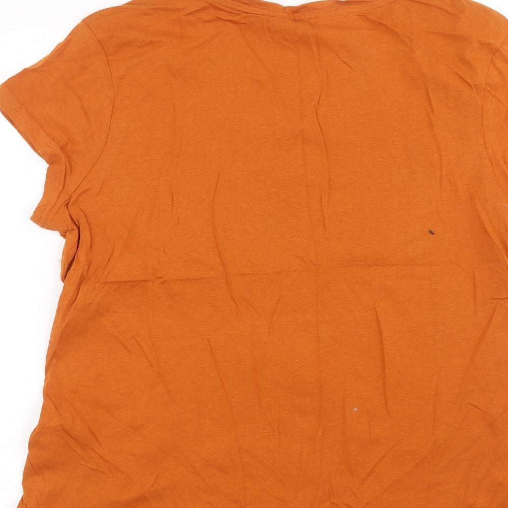PEP&CO Womens Orange   Basic T-Shirt Size 16