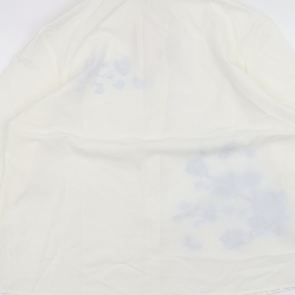 Preworn Womens White   Basic Button-Up Size 3XL