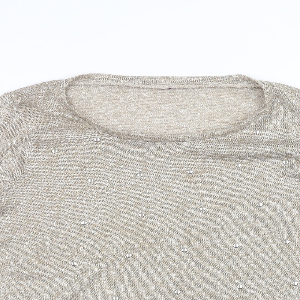 Inspire Womens Beige   Basic T-Shirt Size 24