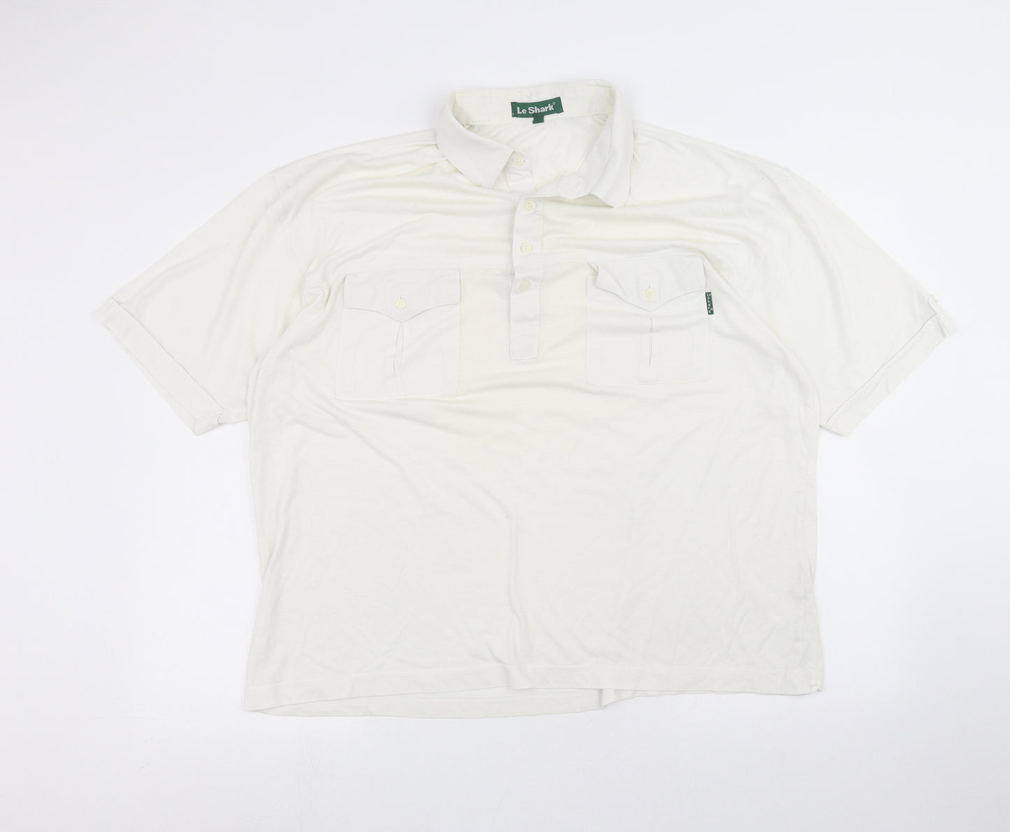 le shark Mens White    Polo Size XL