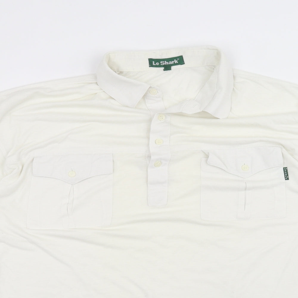 le shark Mens White    Polo Size XL