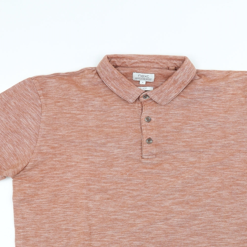 NEXT Mens Orange    Polo Size M