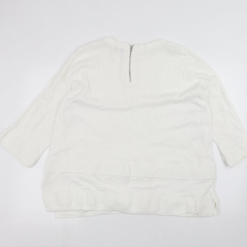 Papaya Womens White   Pullover Jumper Size L