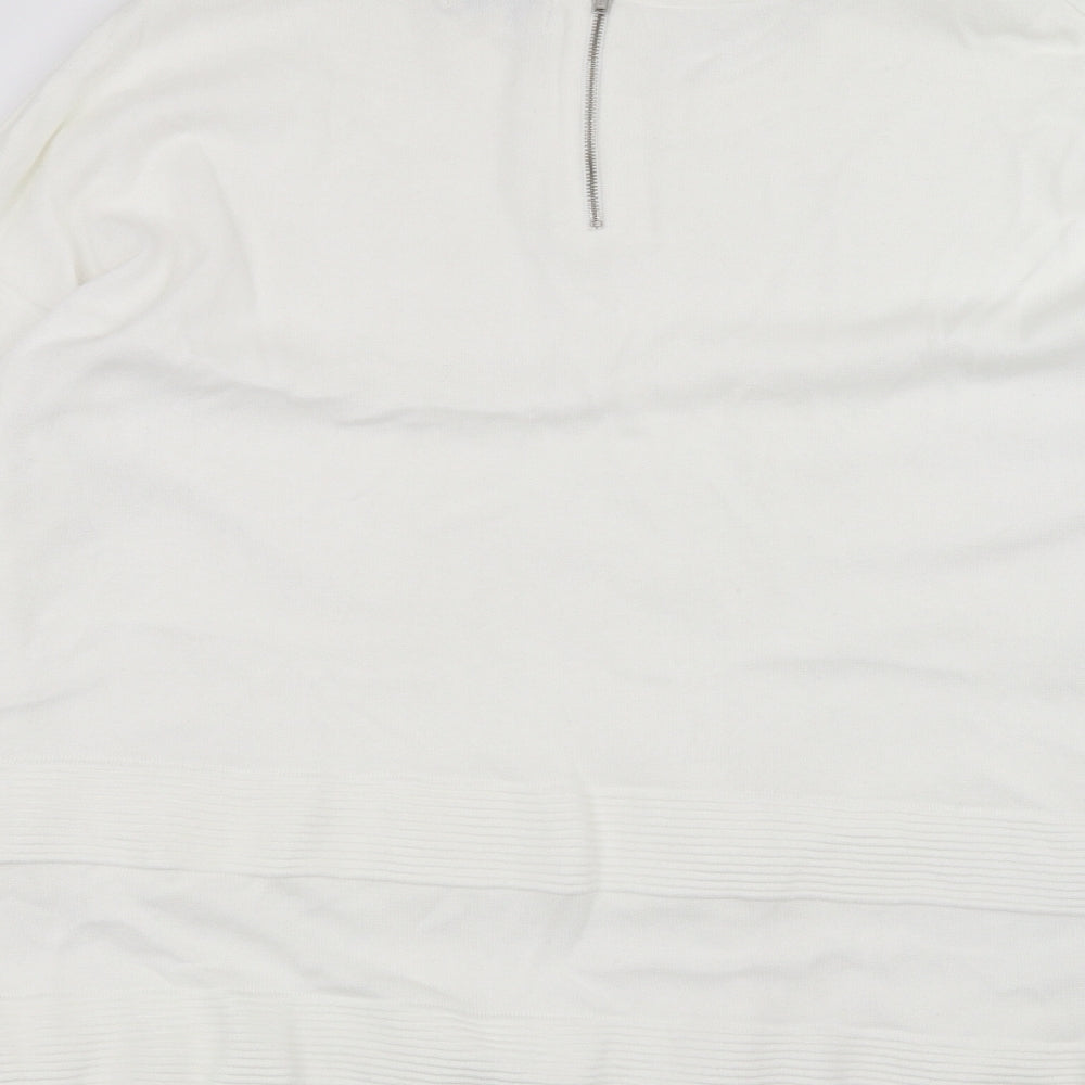 Papaya Womens White   Pullover Jumper Size L