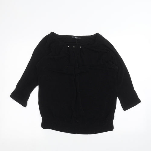 Wallis Womens Black   Basic T-Shirt Size M