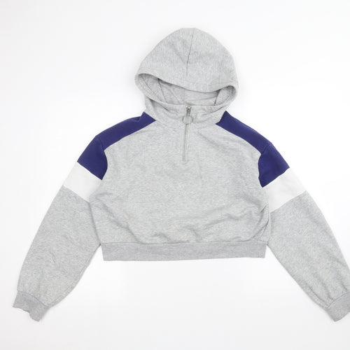 H&M Womens Grey   Pullover Hoodie Size S