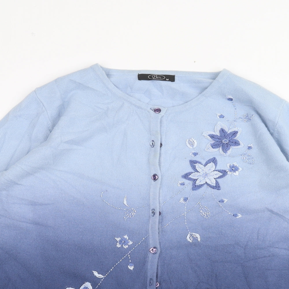 BM Womens Blue   Cardigan Jumper Size M