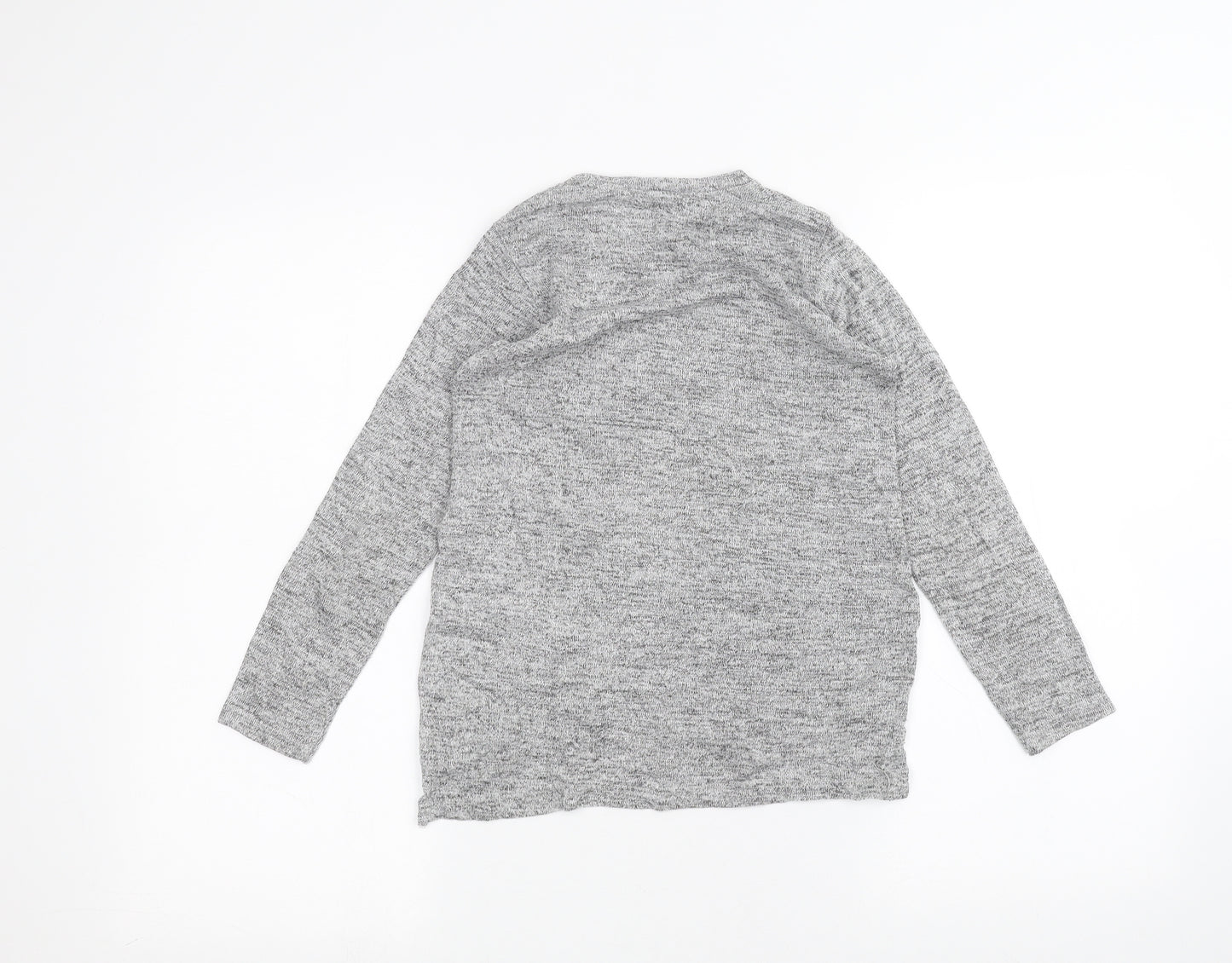 meybiy kids Girls Grey   Basic T-Shirt Size 9-10 Years