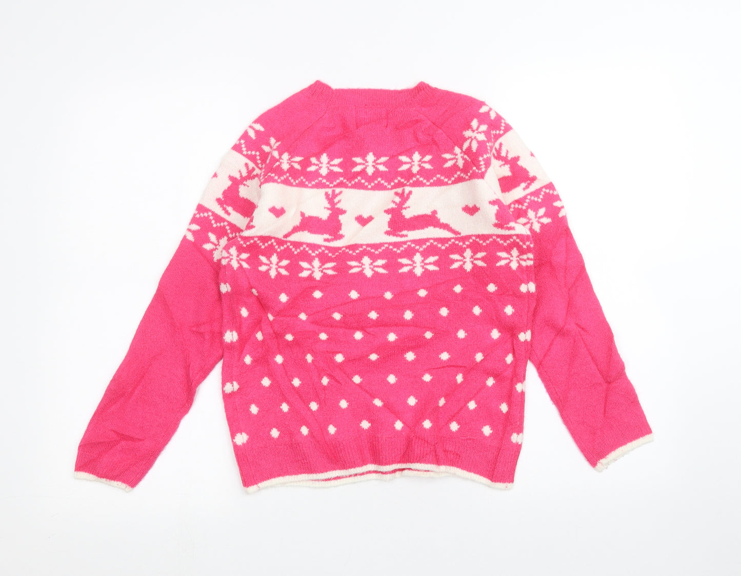 George Girls Pink   Pullover Jumper Size 10-11 Years