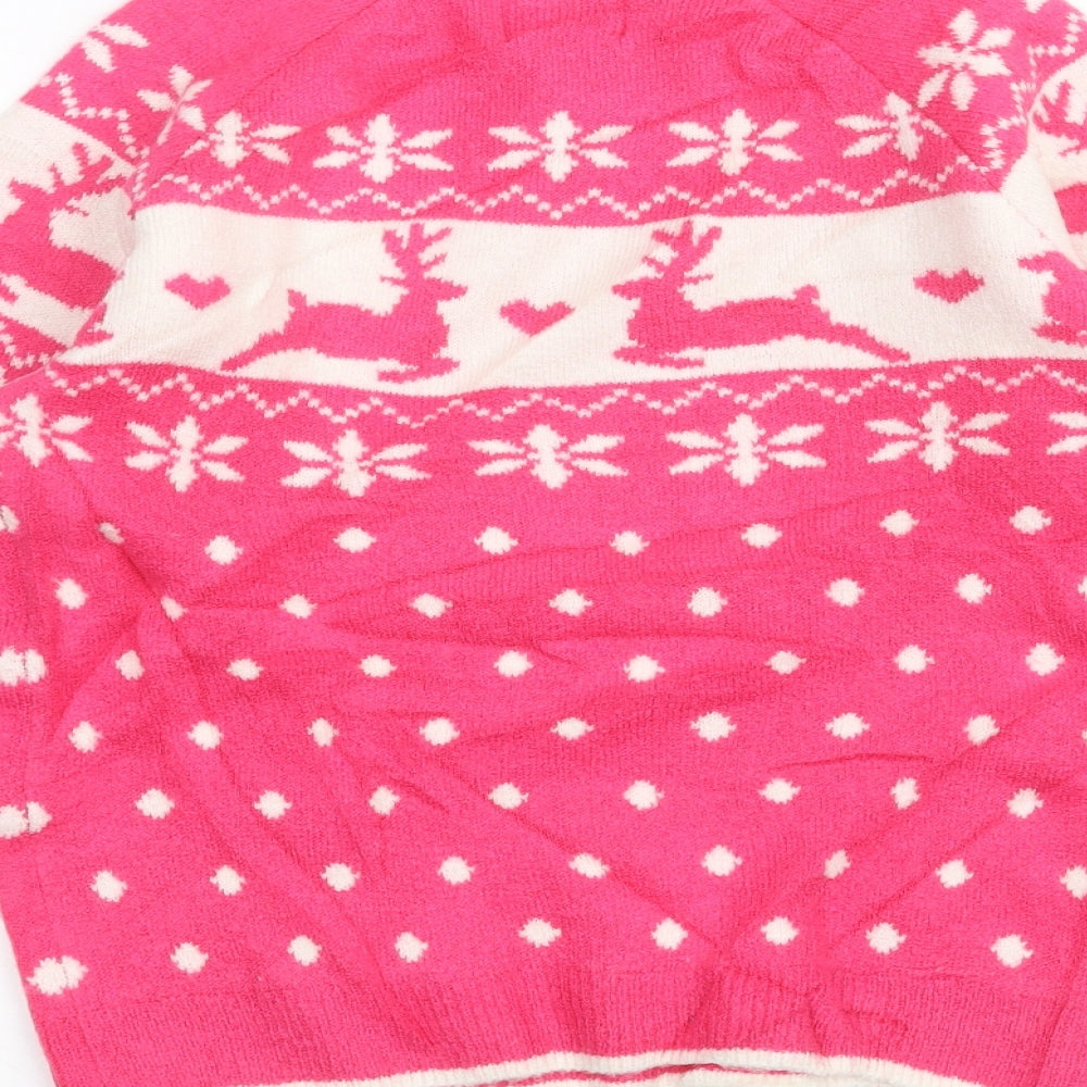 George Girls Pink   Pullover Jumper Size 10-11 Years