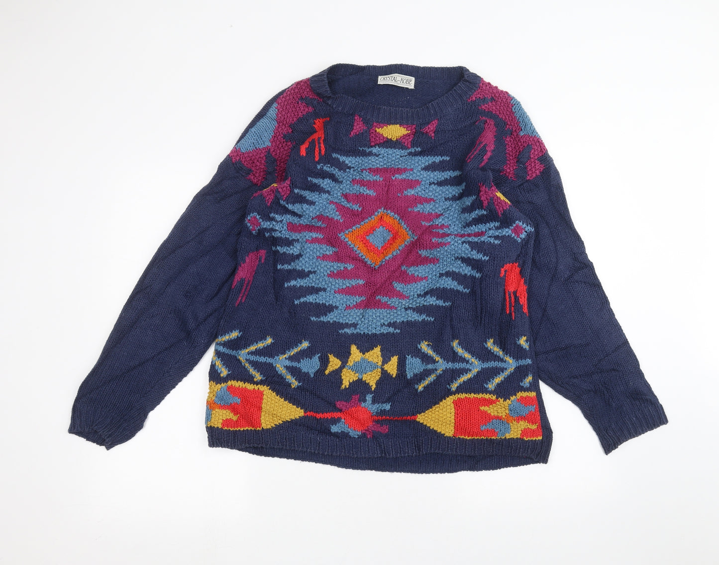 Crystal Kobe Womens Blue   Pullover Jumper Size L