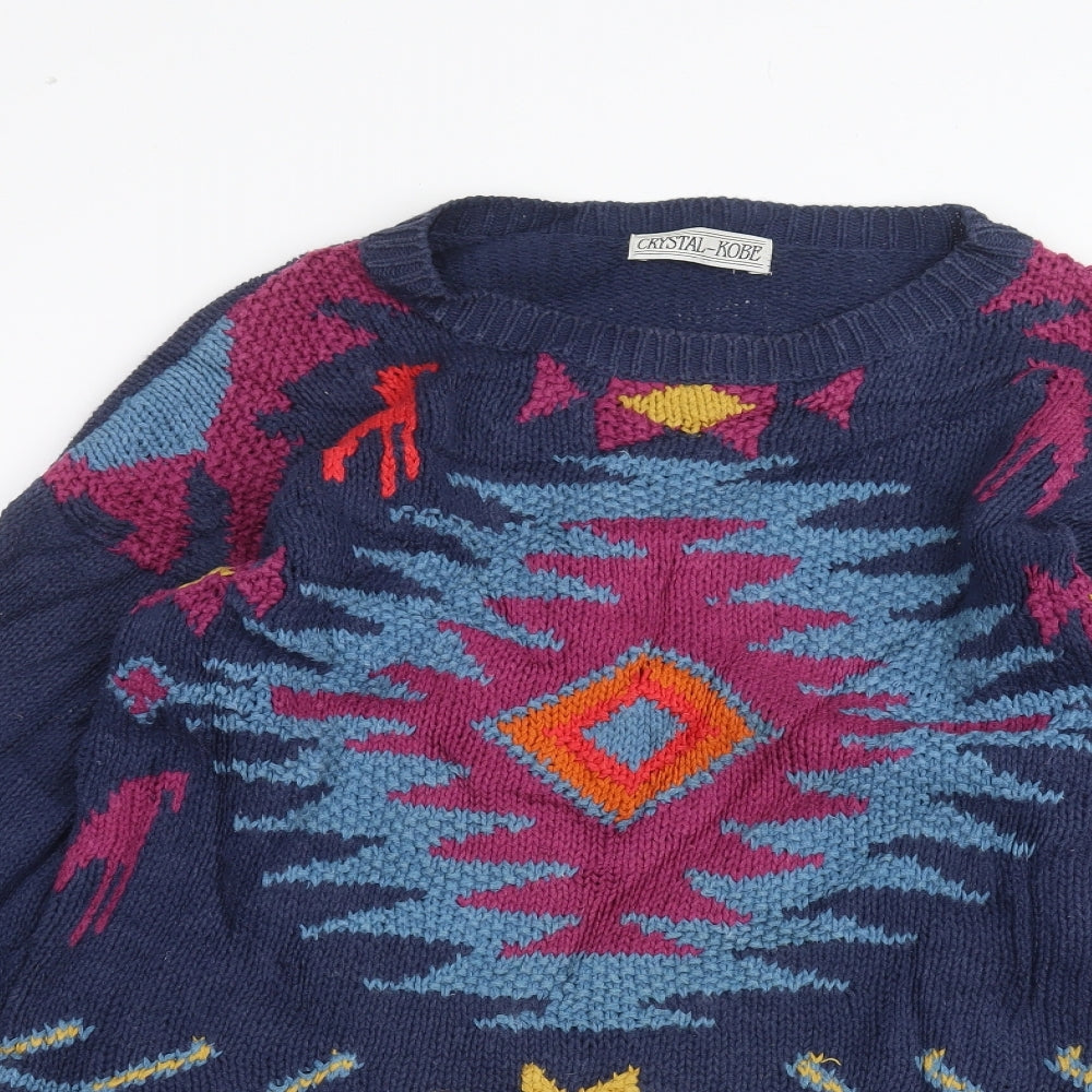 Crystal Kobe Womens Blue   Pullover Jumper Size L
