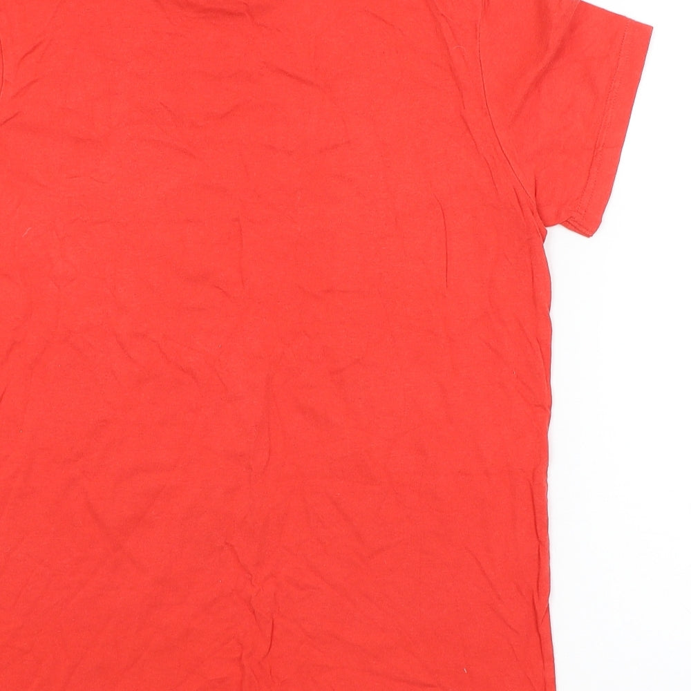 Preworn Boys Red   Basic T-Shirt Size 13-14 Years  - MINECRAFT