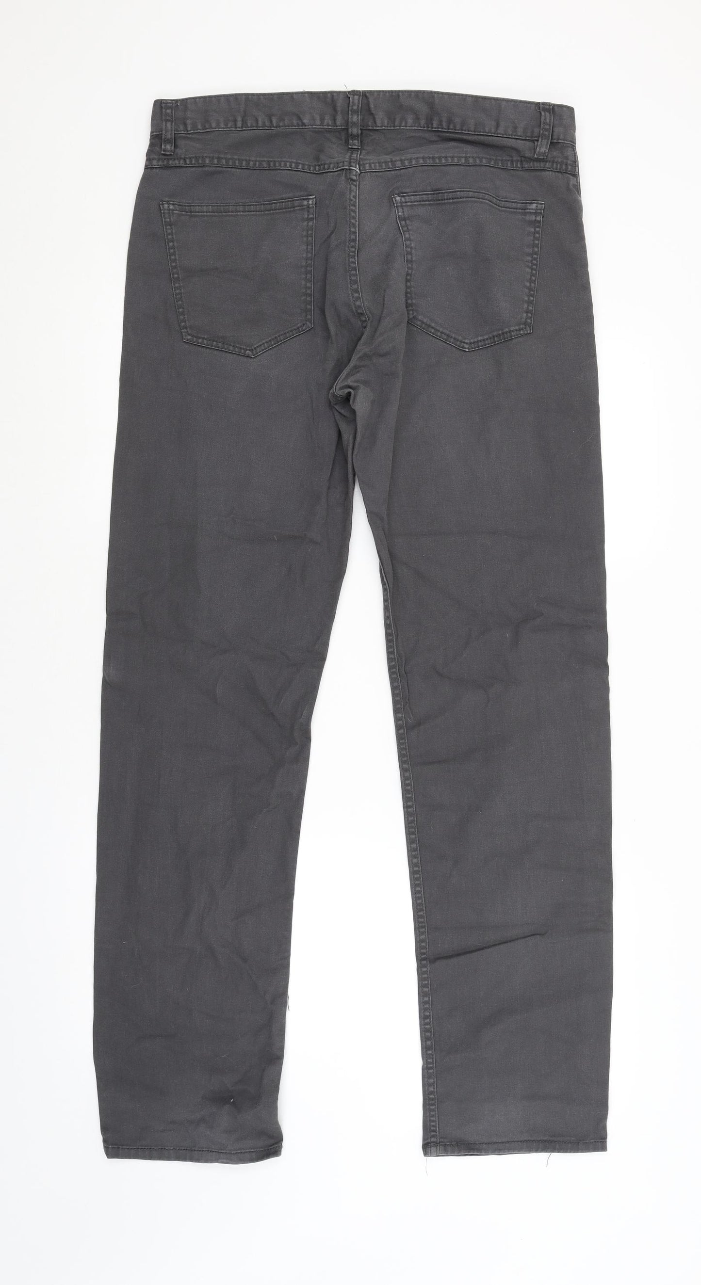 H&M Womens Grey   Straight Jeans Size 6 L32 in