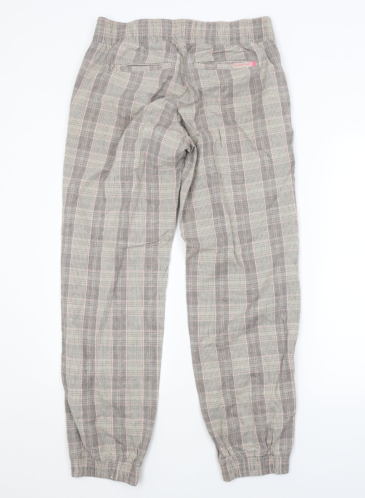 Kari Traa Womens Beige Check  Jogger Trousers  L30 in