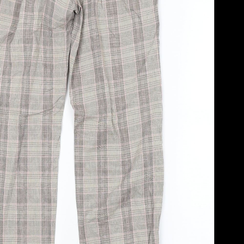 Kari Traa Womens Beige Check  Jogger Trousers  L30 in