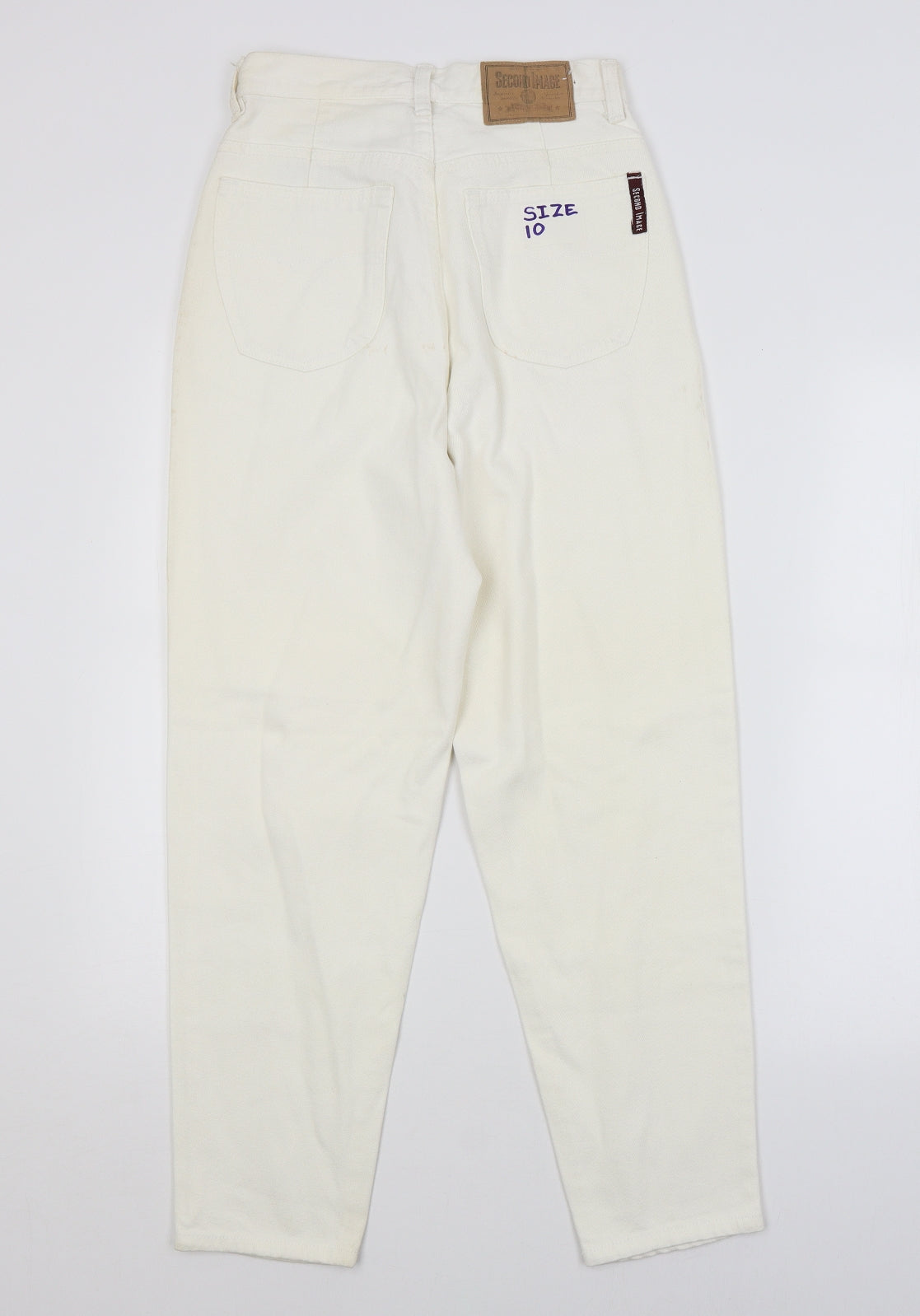 SECOND IMAGE Womens White   Straight Jeans Size 10 L26 in