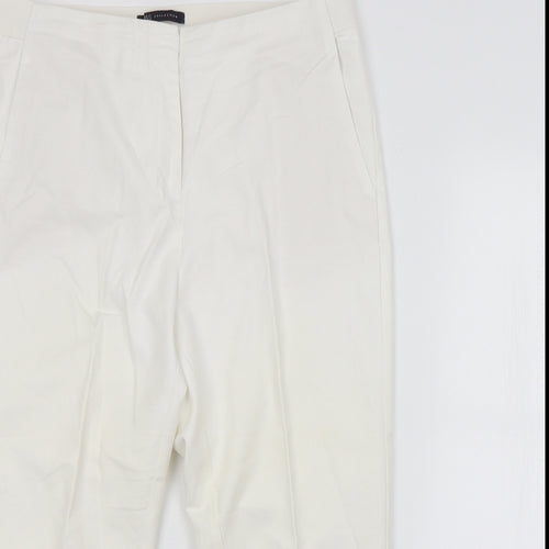 M&S Womens White   Cropped Trousers  L20 in