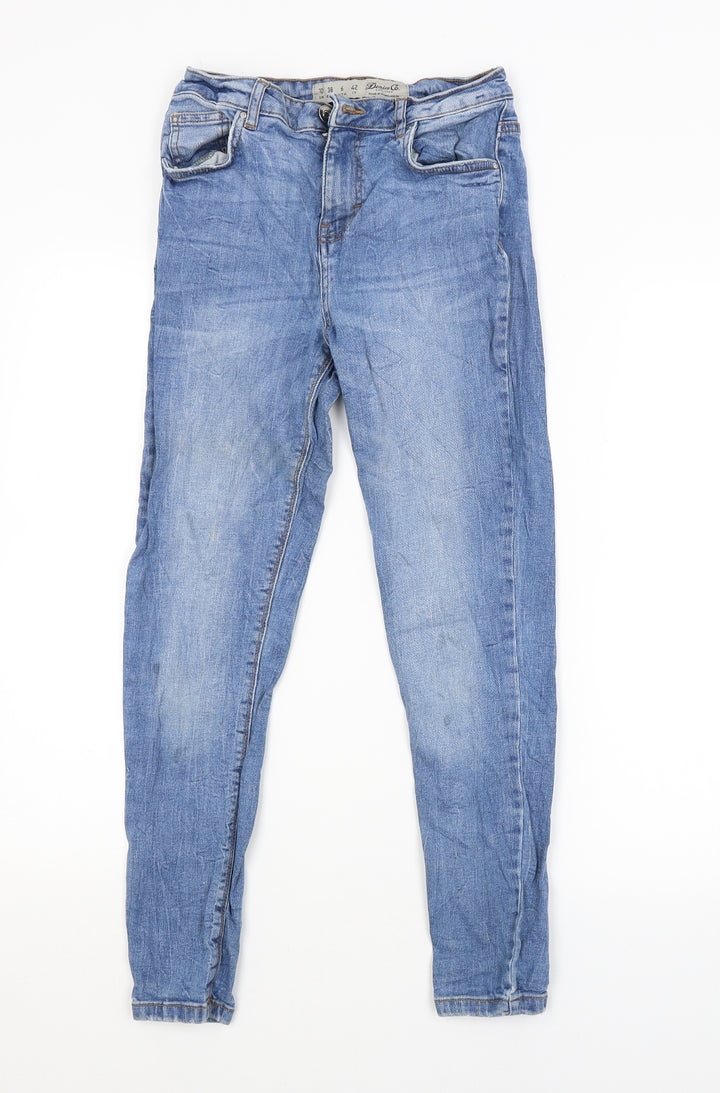 DENIM CO. Womens Blue Skinny Jeans Size 10 L25 in