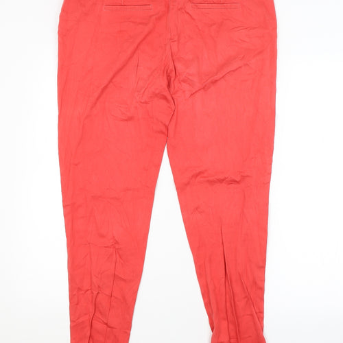 Preworn Womens Red   Trousers  Size 16 L27 in