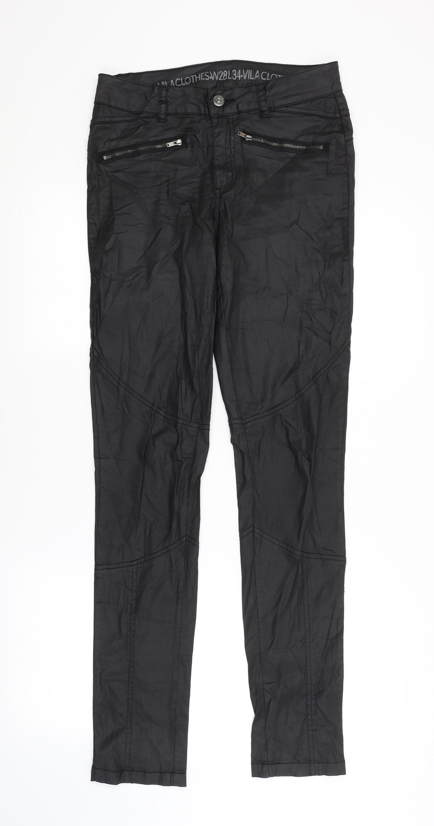 Preworn Womens Black   Trousers  Size 28 in L34 in