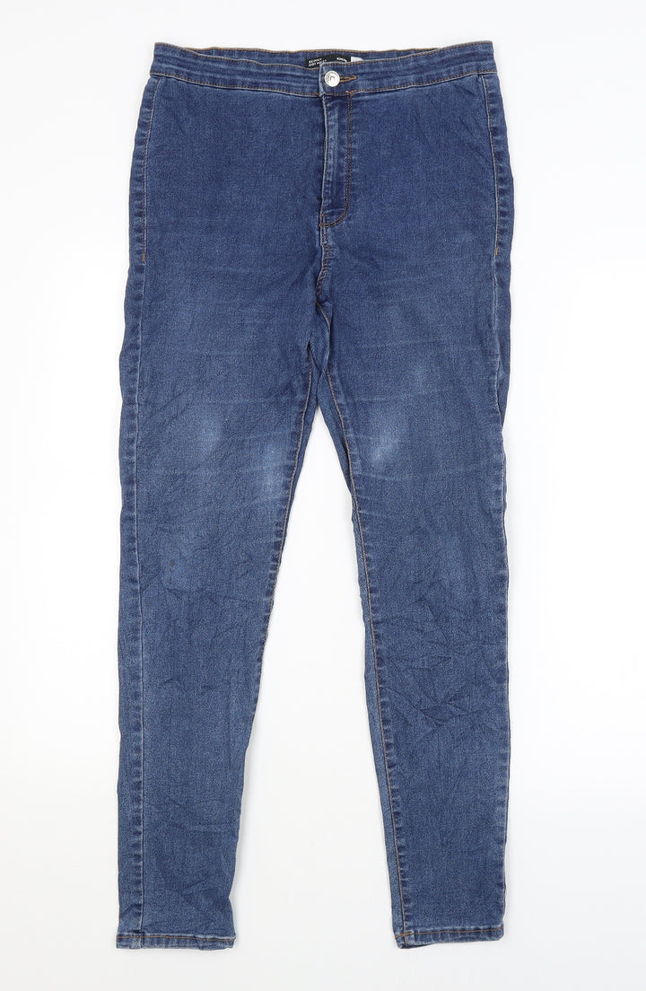 SINSAY Womens Blue   Skinny Jeans Size 14 L28 in