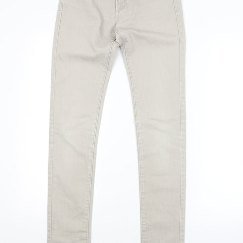 Preworn Womens Grey   Skinny Jeans Size 6 L31 in