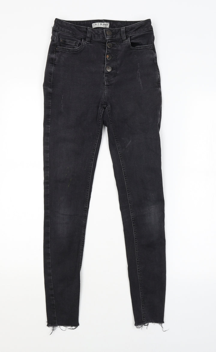 DENIM CO. Womens Grey   Skinny Jeans Size 6 L26 in